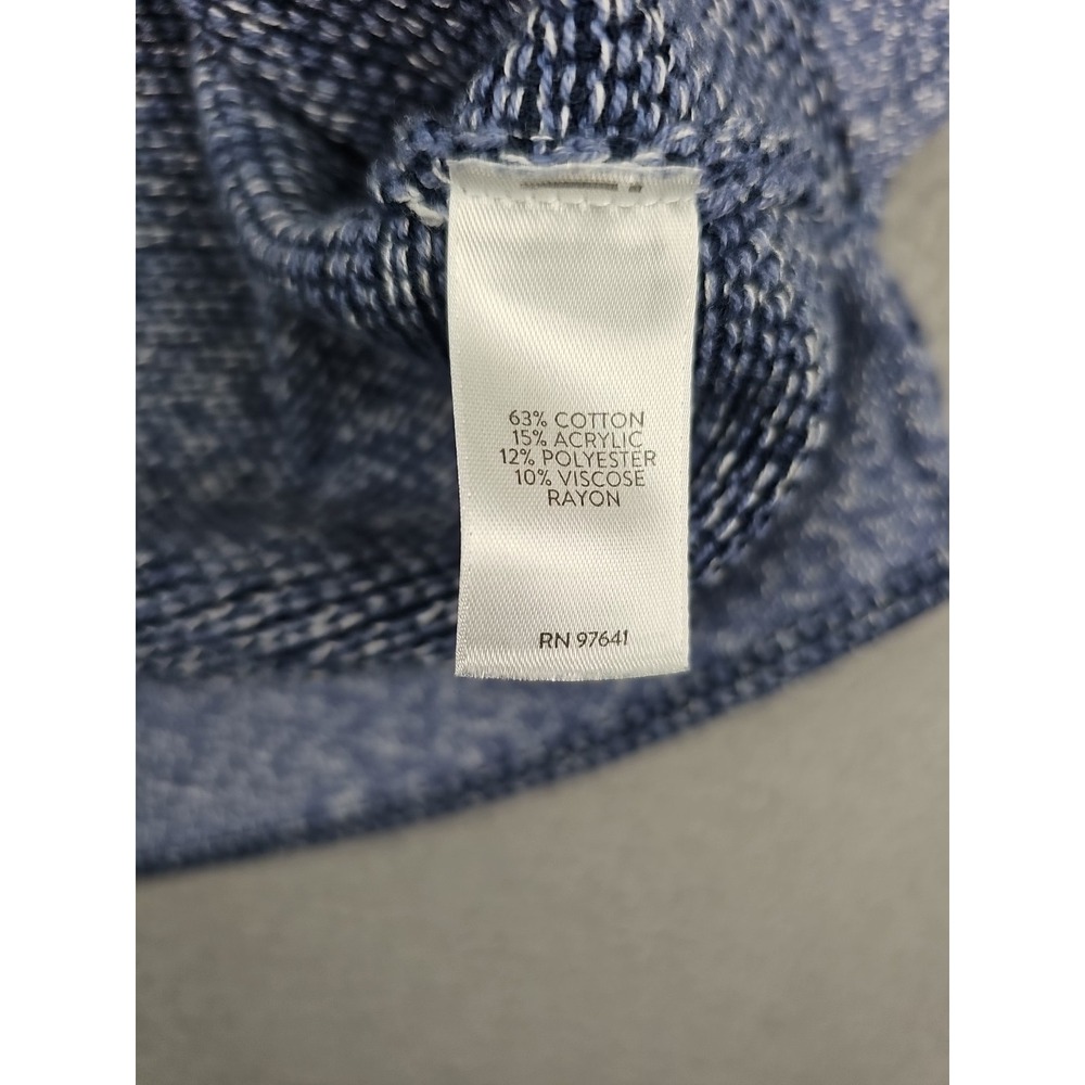 J. Jill PureJill Knit Cowl Neck 3/4 Sleeve Sweater Women's Large Heather Blue - Picture 4 of 7
